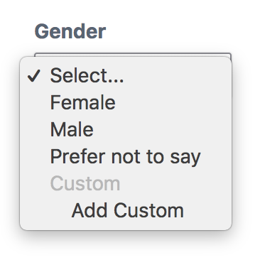 Gender Neutral Field